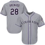 Colorado Rockies #28 Nolan Arenado Grey New Cool Base Stitched Jersey