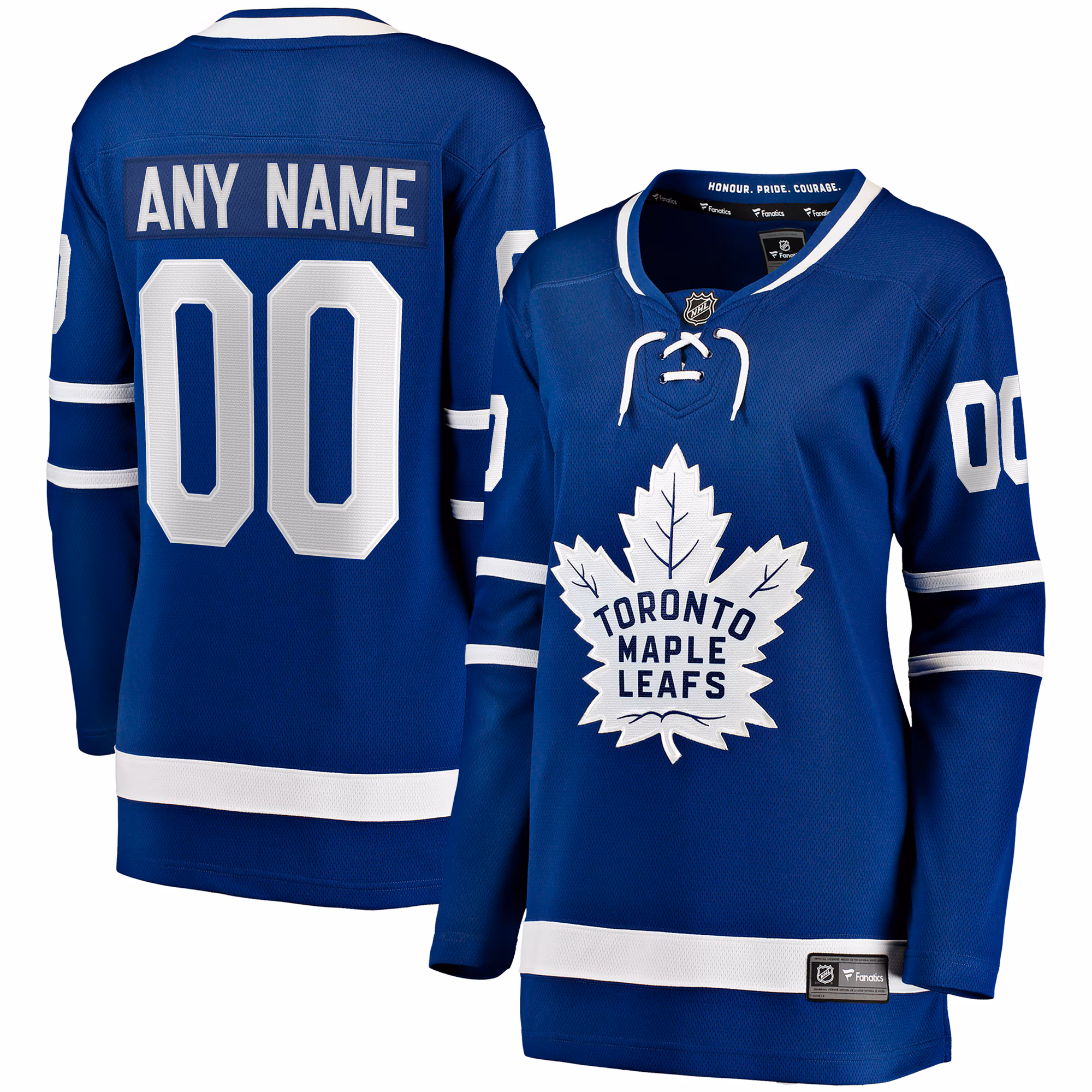 Women's Toronto Maple Leafs Fanatics Blue Home Breakaway Custom #00 Jersey