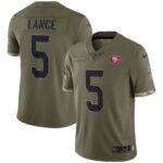Trey Lance San Francisco 49ers  2022 Salute To Service Limited Jersey - Olive