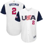 Team USA #2 Alex Bregman White 2017 World Baseball Classic Stitched Jersey