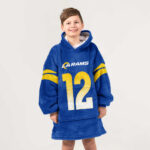 Kid P.N 12 Los Angeles R Football Unisex Blanket Hoodie