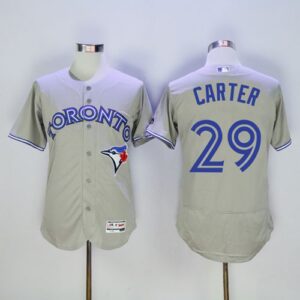 Toronto Blue Jays #29 Joe Carter Grey Flexbase Collection Stitched Jersey