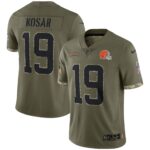 Bernie Kosar Cleveland Browns 2022 Salute To Service Retired Player Limited Jersey - Olive