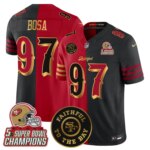 Nick Bosa #97 San Francisco 49ers SF 2025 "Rivalries" 5x Champions & Faithful To The Bay Patch Vapor Limited Jersey - All Stitched