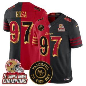 Nick Bosa #97 San Francisco 49ers SF 2025 "Rivalries" 5x Champions & Faithful To The Bay Patch Vapor Limited Jersey - All Stitched