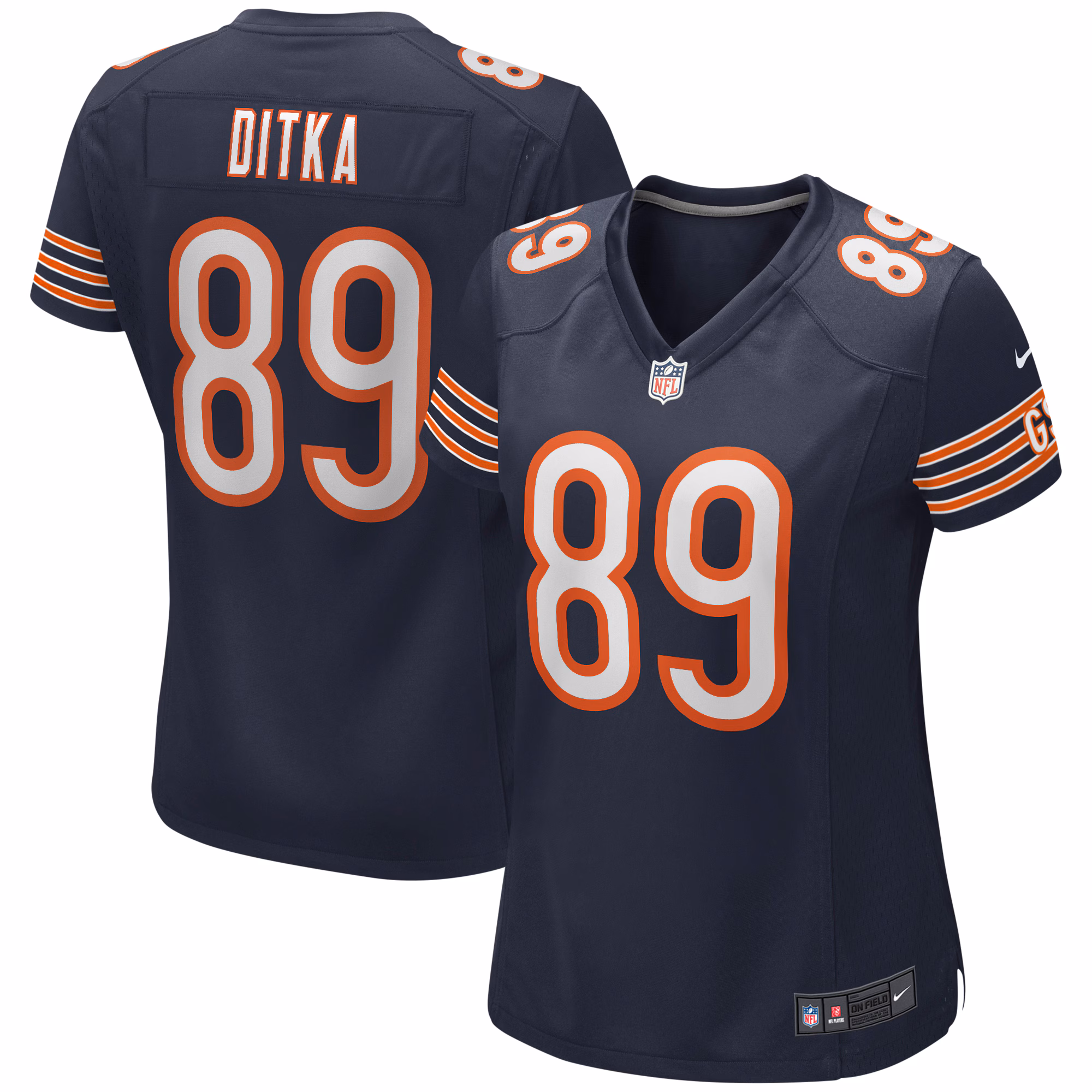 Mike Ditka Chicago Bears Women's Game Retired Player Jersey - Navy