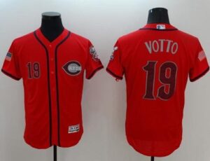 Cincinnati Reds #19 Joey Votto Red Fashion Stars And Stripes Flexbase Stitched Jersey
