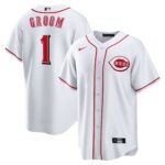Cincinnati Reds  White #1 Groom Home Replica Jersey