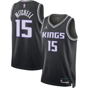 Davion Mitchell 2022/23 Sacramento Kings  Unisex Swingman Jersey - Statement Edition - Black