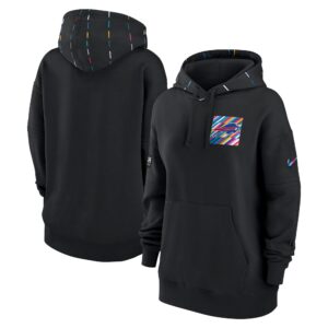Women's  Black Buffalo Bills 2023 Crucial Catch Club Pullover Hoodie