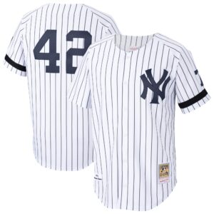 New York Yankees Mariano Rivera #42 White Cooperstown Collection 1995 Authentic Player Jersey