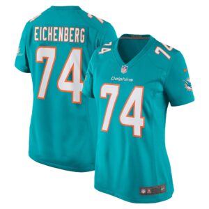 Liam Eichenberg Miami Dolphins  Women's Game Jersey - Aqua