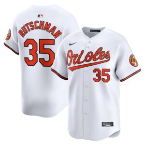 Men's Baltimore Orioles #35 Adley Rutschman  White Home Limited Player Jersey