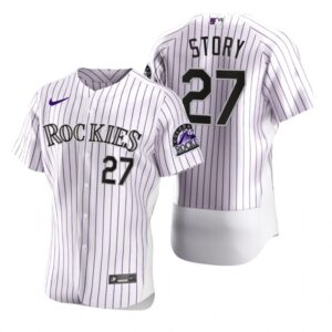 Men's Colorado Rockies Trevor Story  White 2020 Jersey