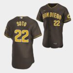 Men's San Diego Padres #22 Juan Soto Brown Road Flex Base Jersey