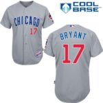 Chicago Cubs #17 Kris Bryant Grey Road Cool Base Stitched Jersey