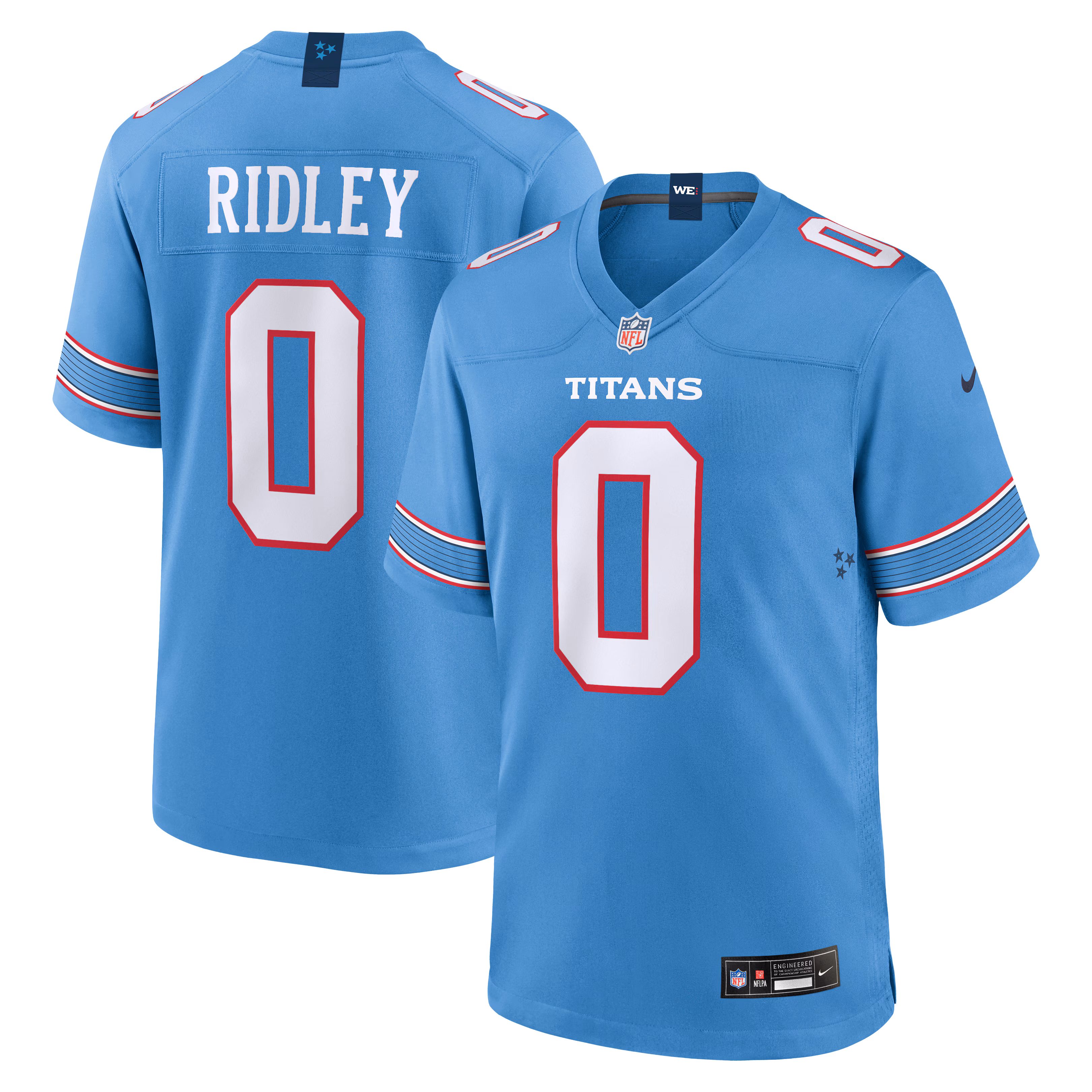 Calvin Ridley #0 Tennessee Titans Light Blue Game Jersey