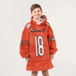 Kid C.W 18 Captain Chicago Football Unisex Blanket Hoodie