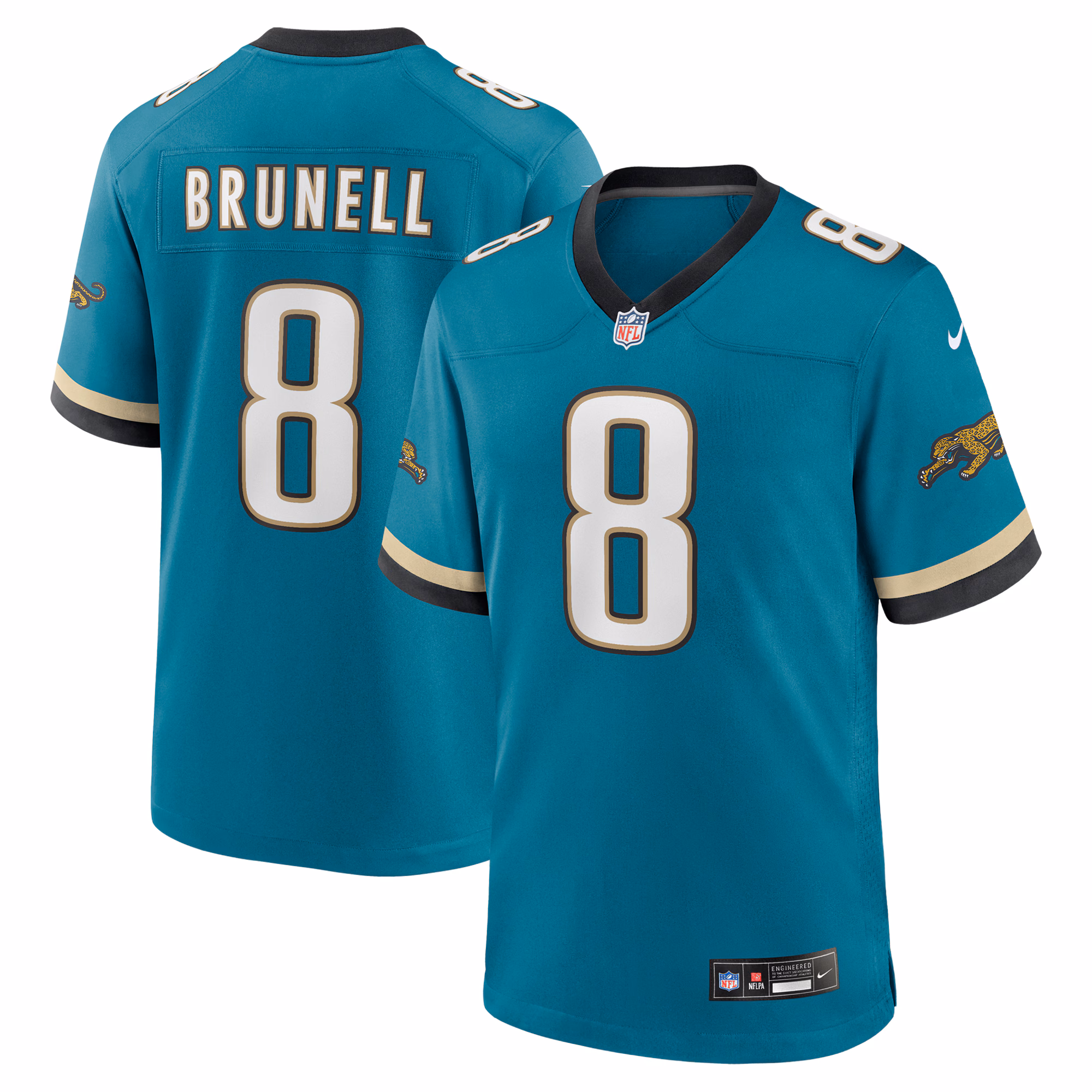 Mark Brunell #8 Jacksonville Jaguars Retired Player Alternate Game Jersey - Teal