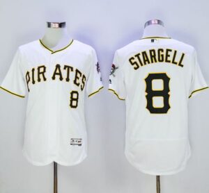Pittsburgh Pirates #8 Willie Stargell White Flexbase Collection Stitched Jersey