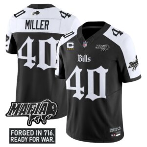Von Miller #40 Buffalo Bills BUF 'Gothic Cold Front Edition' Vapor Limited Jersey V2 - All Stitched