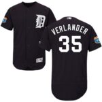 Detroit Tigers #35 Justin Verlander Navy Blue Flexbase Collection Stitched Jersey