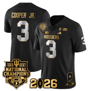 Omar Cooper Jr. #3 Indiana Hoosiers Vapor Limited Football Jersey - 2025 National Champions - All Stitched
