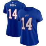 Women's Stefon Diggs Royal Buffalo Bills Name & Number T-Shirt