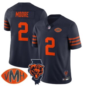 DJ Moore #2 Chicago Bears CHI Honor Virginia Halas McCaskey Jersey - All Stitched
