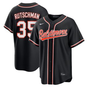 Adley Rutschman #35 Baltimore Orioles Fashion Replica Black Out Jersey - Black