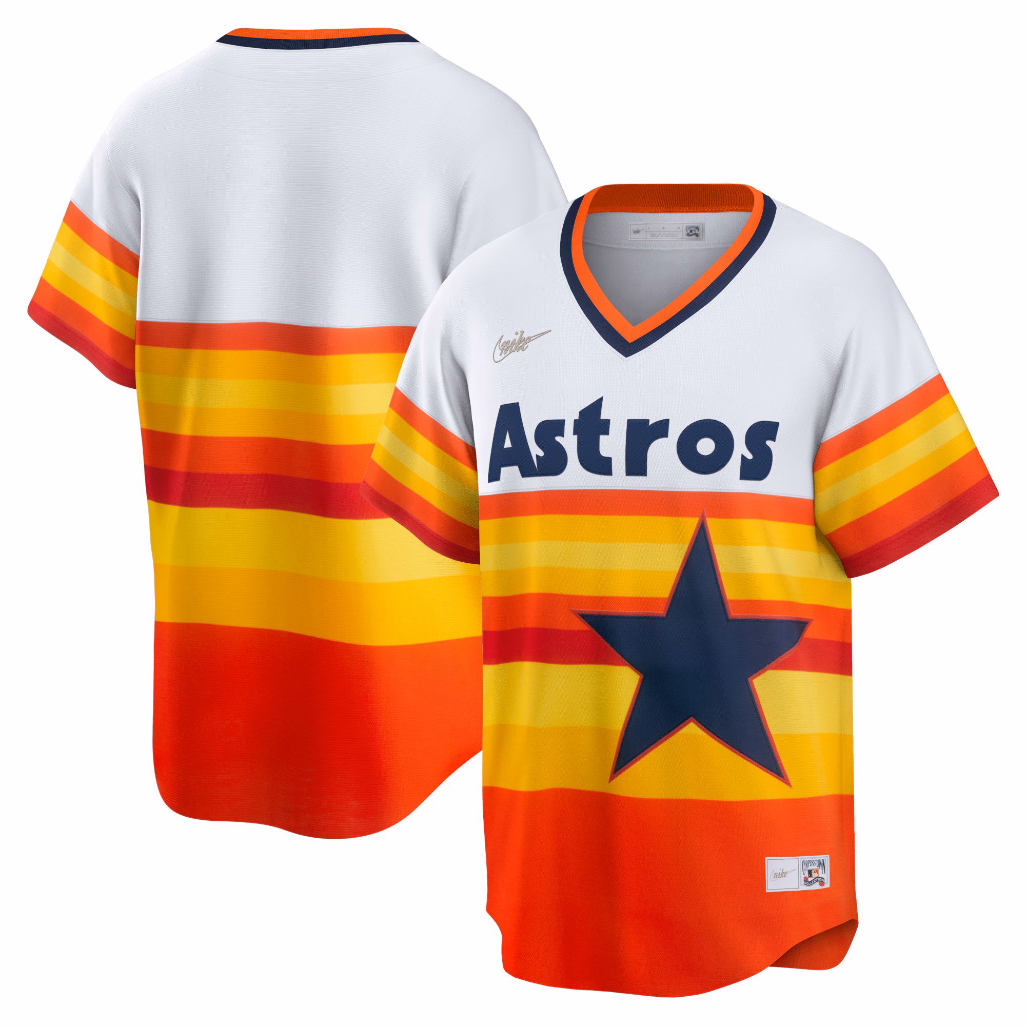 Houston Astros White Home Cooperstown Collection Team Jersey