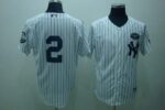 New York Yankees #2 Derek Jeter White GMS The Boss Stitched Jersey