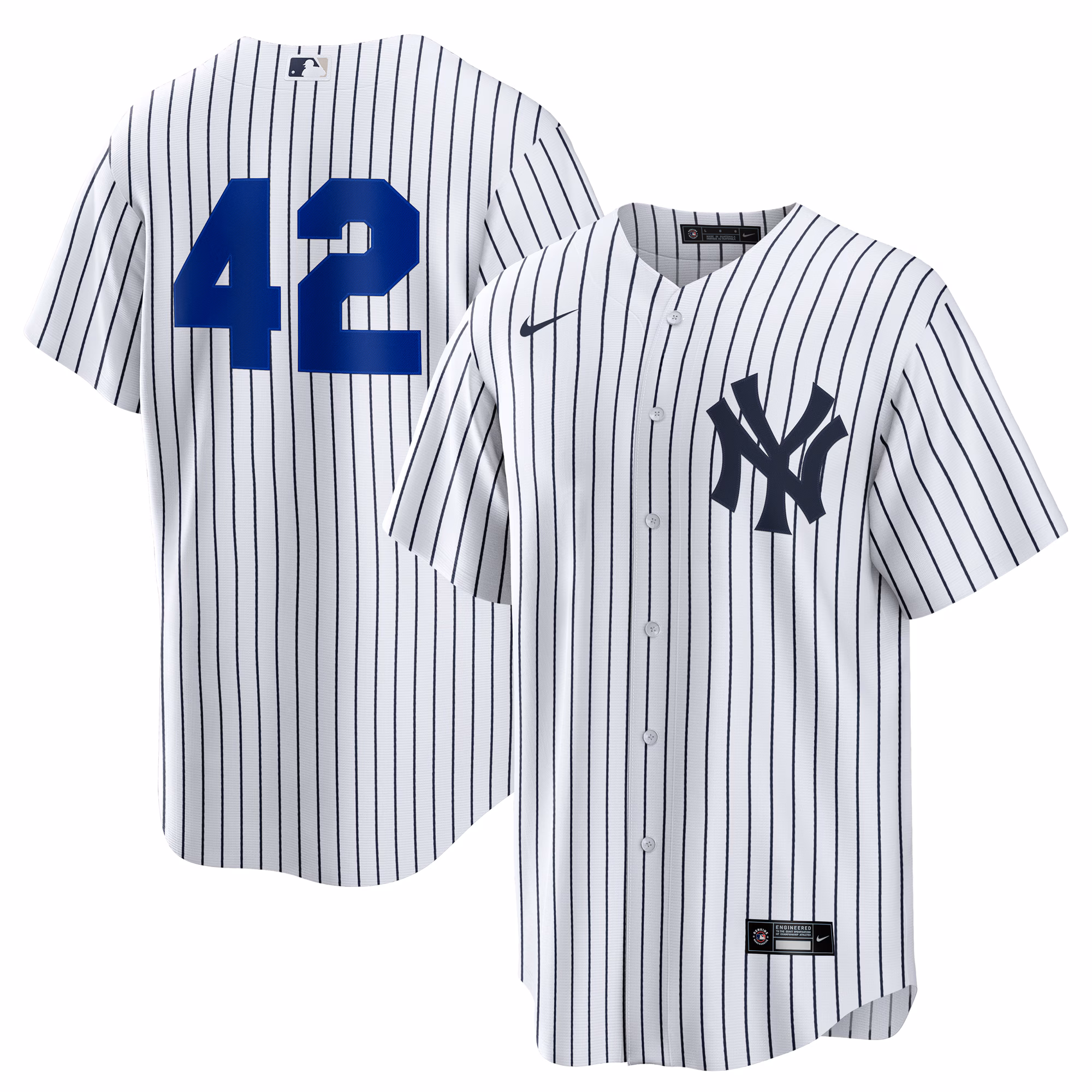 Men's New York Yankees White Home  2025 Jackie Robinson Day Replica Jersey