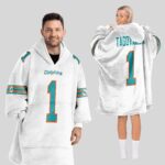 Adult 1 Miami Football Unisex Blanket Hoodie