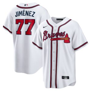 Atlanta Braves Joe Jiménez #77 White Home  Replica Player Jersey
