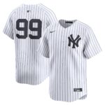 Men's New York Yankees #99 Aaron Judge  White Home Limited Player Jersey