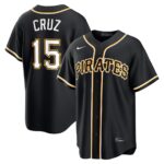 Oneil Cruz #15 Pittsburgh Pirates Fashion Replica Black Out Jersey - Black