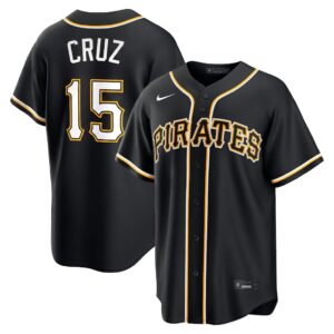 Oneil Cruz #15 Pittsburgh Pirates Fashion Replica Black Out Jersey - Black