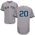 New York Yankees #20 Jorge Posada Grey Flexbase Collection Stitched Jersey