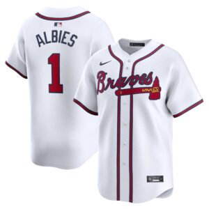 Atlanta Braves Ozzie Albies #1 White Home Limited Player Jersey