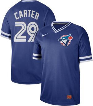 Men's  Toronto Blue Jays #29 Joe Carter Royal Cooperstown Collection Stitched Jersey