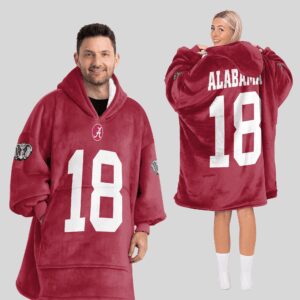 Adult 18 Alabama Football Unisex Blanket Hoodie