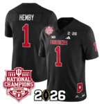 Roman Hemby #1 Indiana Hoosiers Vapor Limited Football Jersey - 2025 National Champions - All Stitched