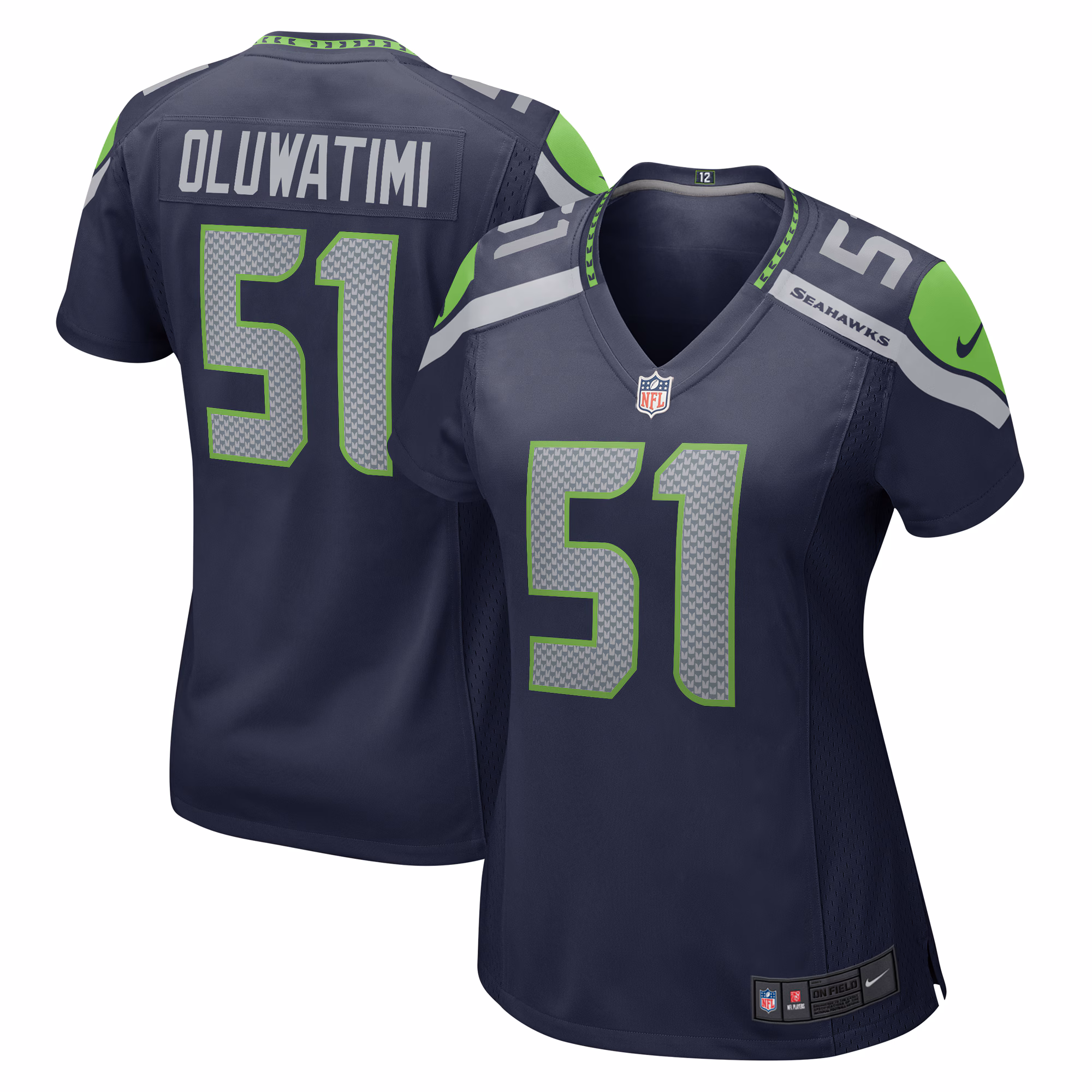 Olusegun Oluwatimi Seattle Seahawks Women's  Game Jersey - College Navy