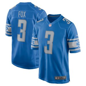 Jack Fox Detroit Lions  Game Jersey - Blue