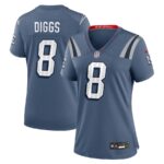 Stefon Diggs #8 New England Patriots Women's 2025 Rivalries Collection Game Jersey - Storm Blue