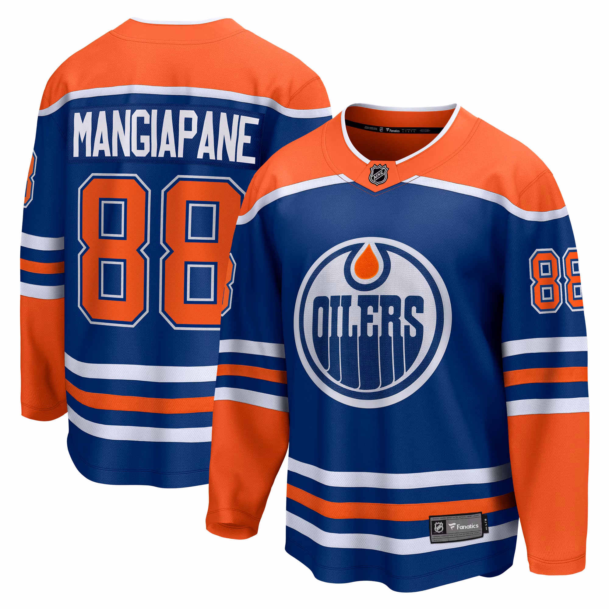 Edmonton Oilers Andrew Mangiapane #88 Fanatics Royal Home Breakaway Jersey