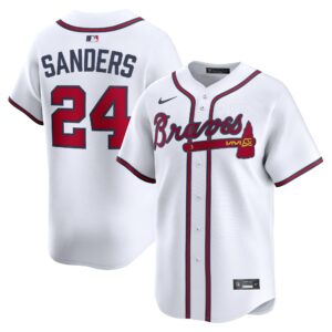 Atlanta Braves Deion Sanders #24 White Limited Player Jersey