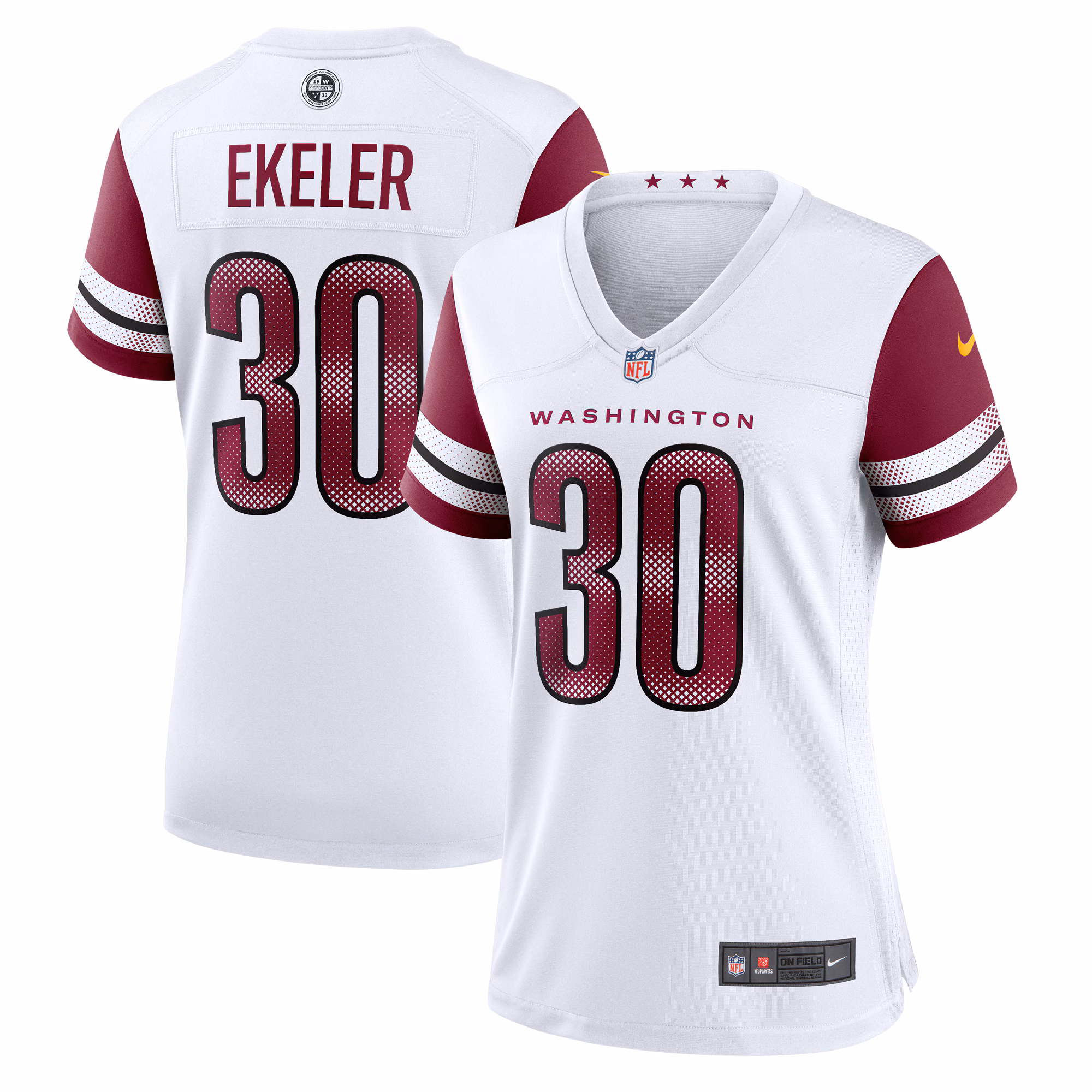 Austin Ekeler Washington Commanders Women's Game Jersey -  White