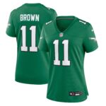 A.J. Brown Philadelphia Eagles  Women's Alternate Player Game Jersey - Kelly Green